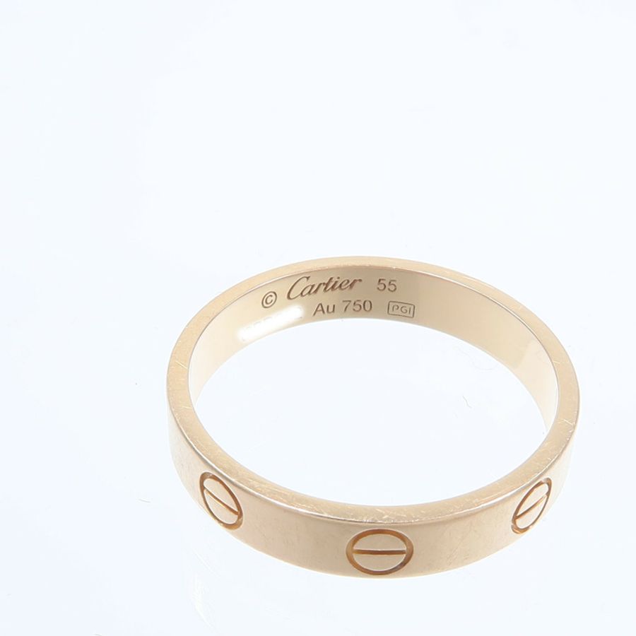 CARTIER 18K玫瑰金Love Ring SM戒指-4