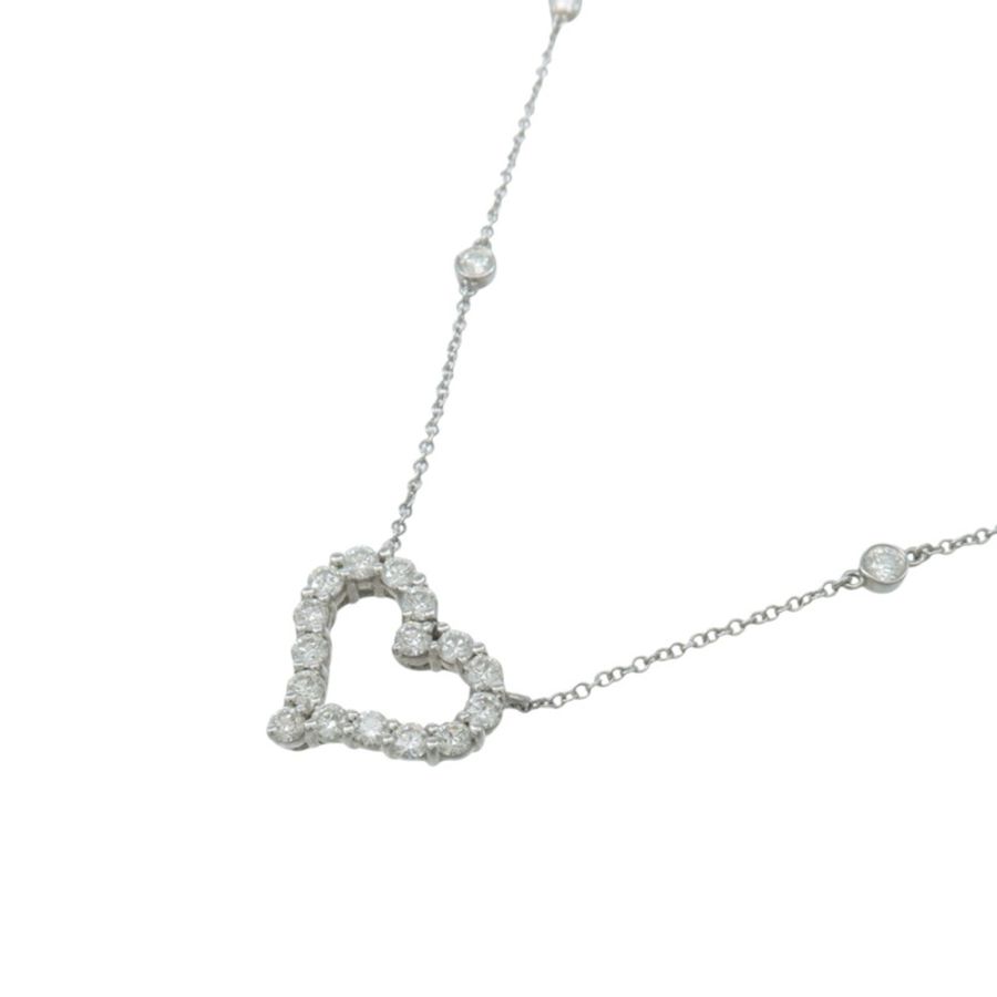 TIFFANY&CO PT950鉑金Diamond Hearts鑽石項鍊-2
