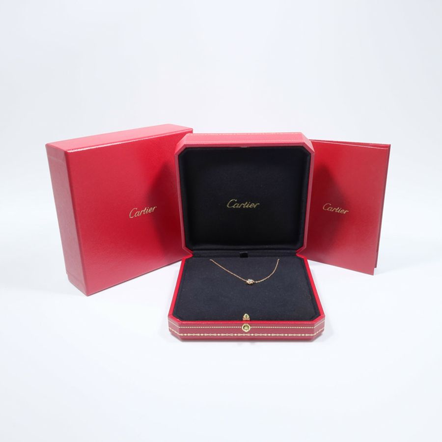 CARTIER 18K玫瑰金D'Amour鑽石項鍊-8