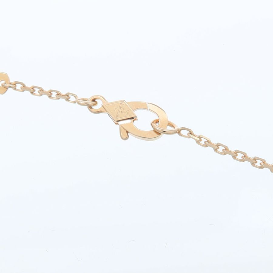 Van Cleef & Arpels 18K玫瑰金Vintage Alhambra 2023 Holiday銀曜石/鑽石項鍊-3