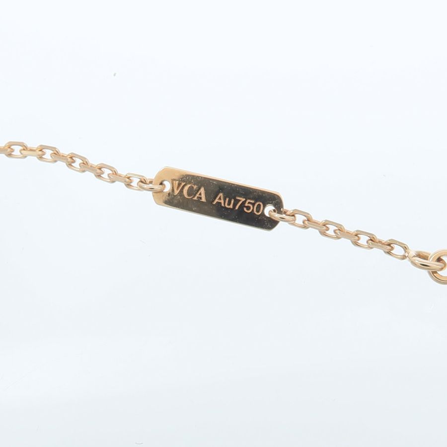 Van Cleef & Arpels 18K玫瑰金Vintage Alhambra 2023 Holiday銀曜石/鑽石項鍊-4