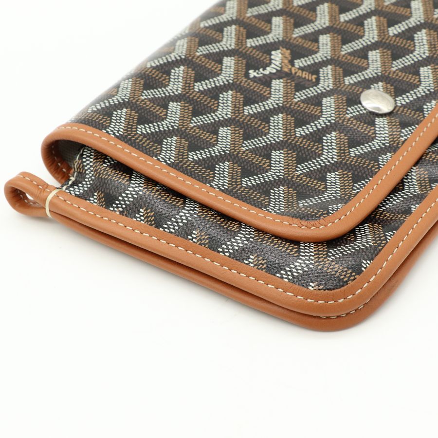 Goyard 戈雅 Plumet Pocket Wallet 肩背隨身錢包 棕色2-3