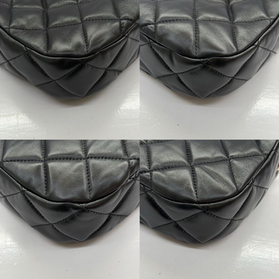 CHANEL 香奈兒 黑色羊皮手提斜背2WAY包 AS3475-4