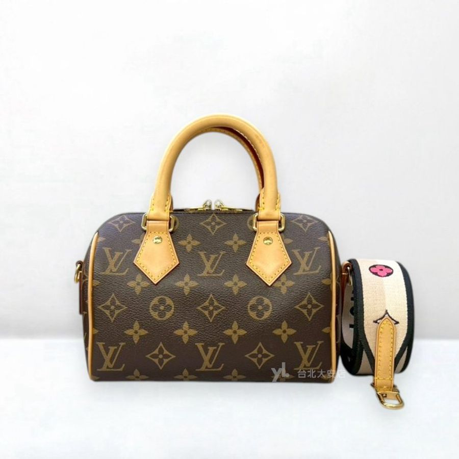 A13382-LV Speedy Bandouliere 20 老花黑色背帶波士頓包 M46222-0