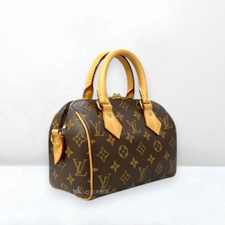 A13382-LV Speedy Bandouliere 20 老花黑色背帶波士頓包 M46222-2