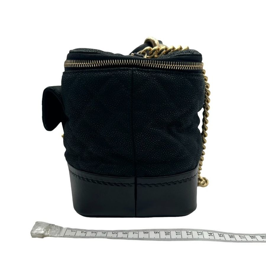 【美收精品】CHANEL 黑色荔枝紋牛皮化妝包 C-766【隔月月中將轉賣至日本 上架期限30天】-18