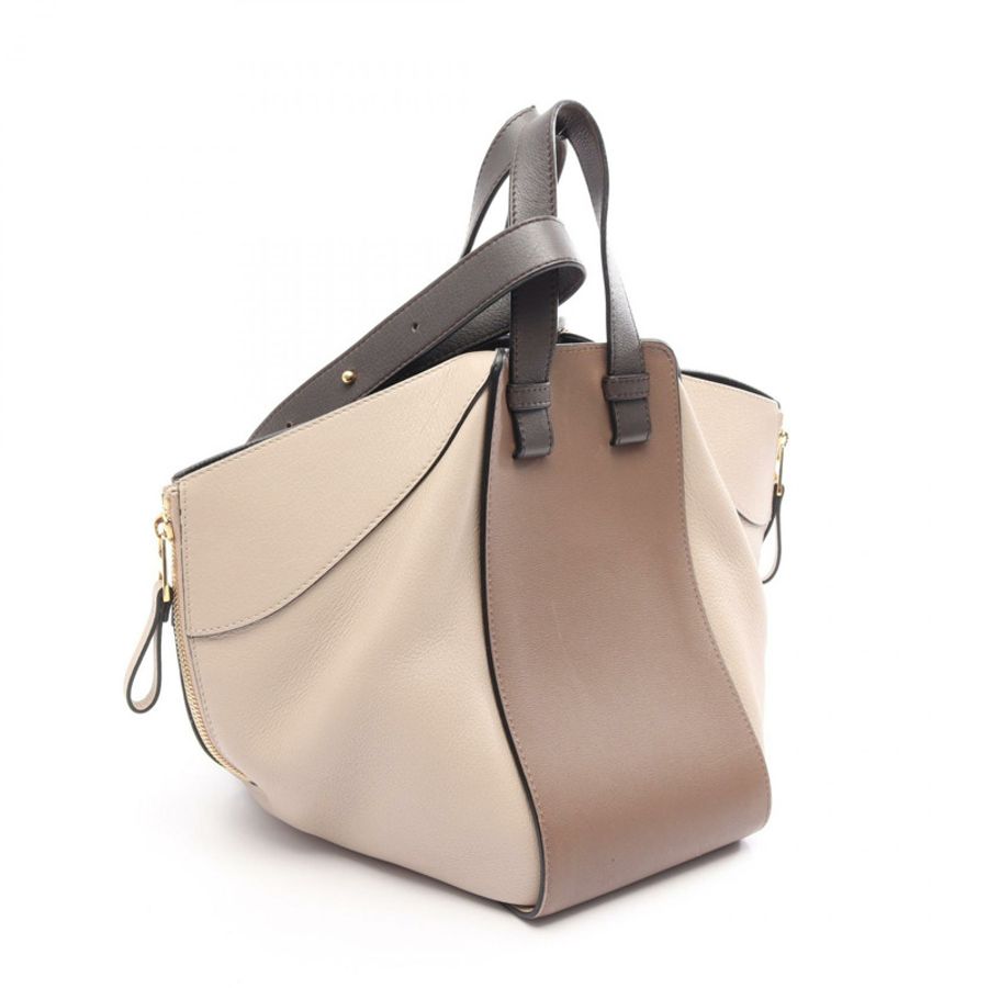 LOEWE HAMMOCK 小單肩手提包,皮革材質,米色、灰色、棕色,二手女款-1