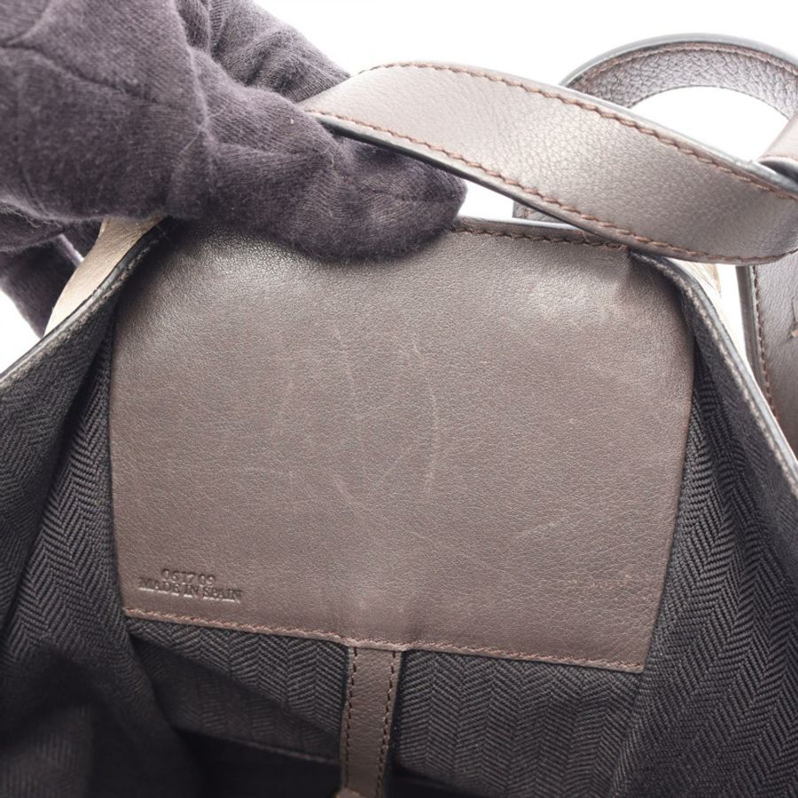 LOEWE HAMMOCK 小單肩手提包,皮革材質,米色、灰色、棕色,二手女款-5