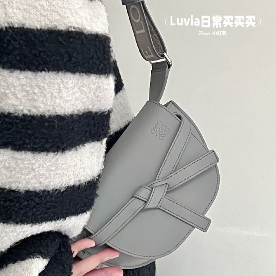 (激甜!錯過可惜🩶)🏷Loewe 羅意威.Mini Gate Dual 珍珠灰-28