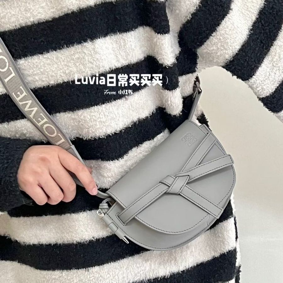 (激甜!錯過可惜🩶)🏷Loewe 羅意威.Mini Gate Dual 珍珠灰-29