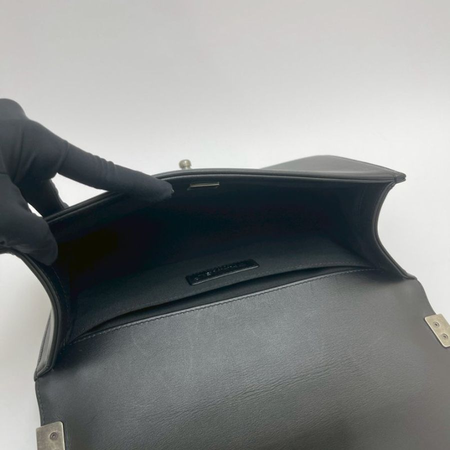 CHANEL芯片款 BOY 25 牛皮銀扣-6