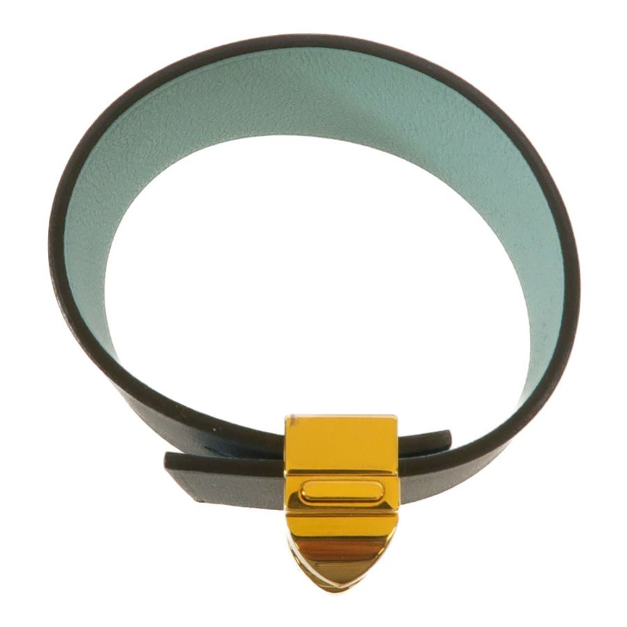 HERMES Swift皮革Collier de Chien PM手鐲Bleu Tie/Ciel-4
