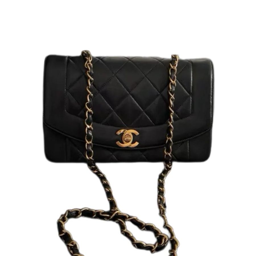 Chanel香奈兒菱格紋雙C扣鏈條包-9