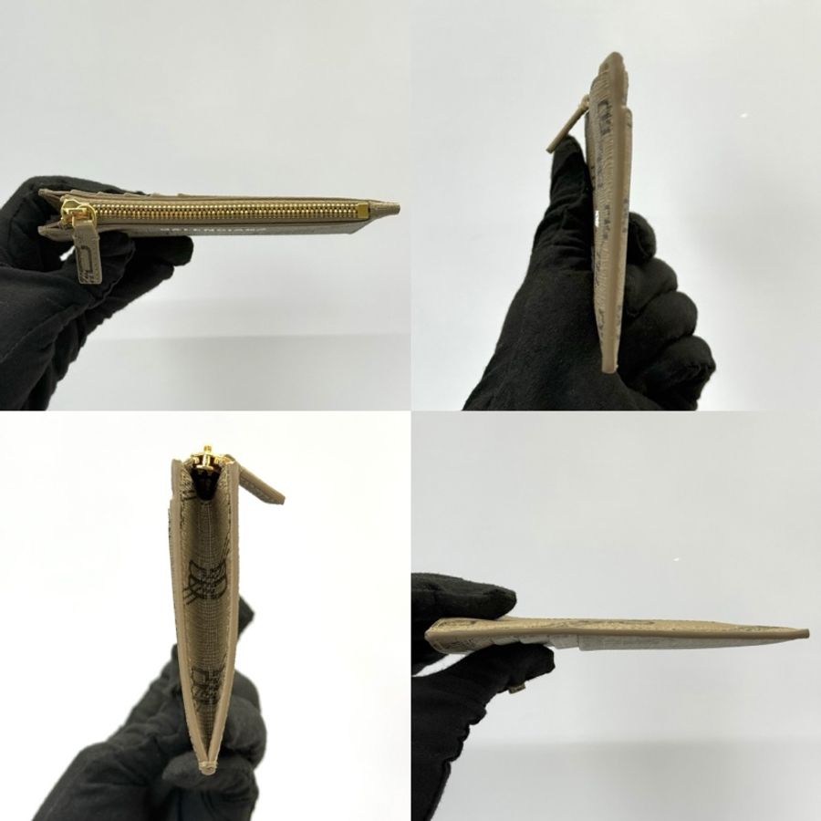 BALENCIAGA 巴黎世家 棕色PVC滿版印花卡夾零錢包 COIN CASE CARD HOLDER 640535-3