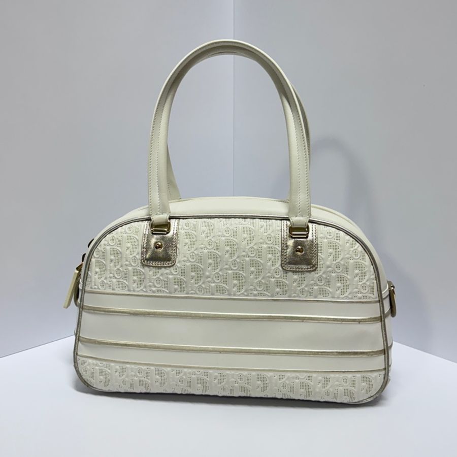 (超稀有!) Dior Bowling 壓紋老花 保齡球包 專櫃15.5萬-8