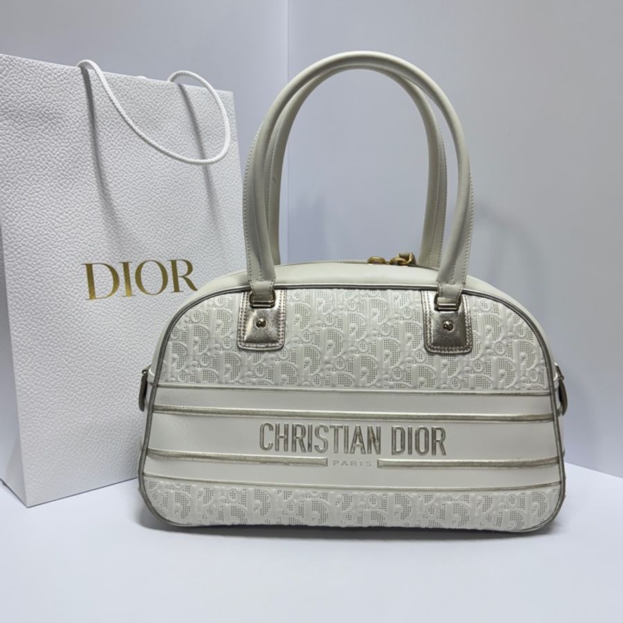 (超稀有!) Dior Bowling 壓紋老花 保齡球包 專櫃15.5萬-19