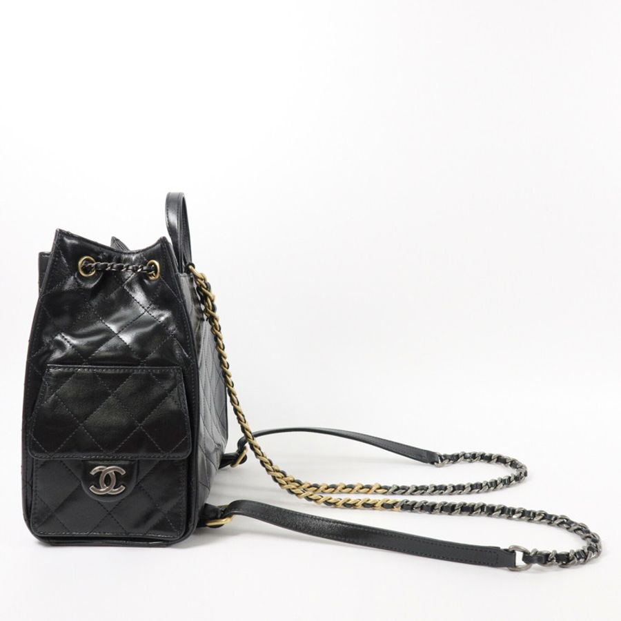 CHANEL 牛皮皮革Chanel 25 Backpack Medium鏈帶背包-9