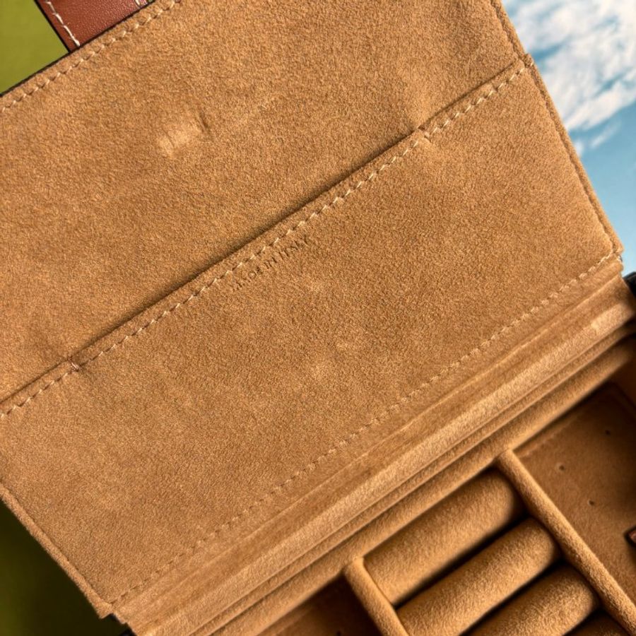 ::CELINE:: 經典標誌印花牛皮革 大型 珠寶盒 4M0382DIU 凱旋花紋珠寶盒 飾品收納-19