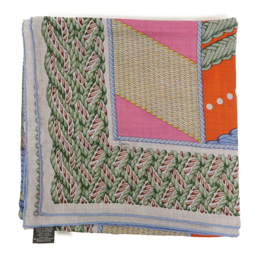 HERMES 絲質/羊絨Scarf 140x140絲巾-2