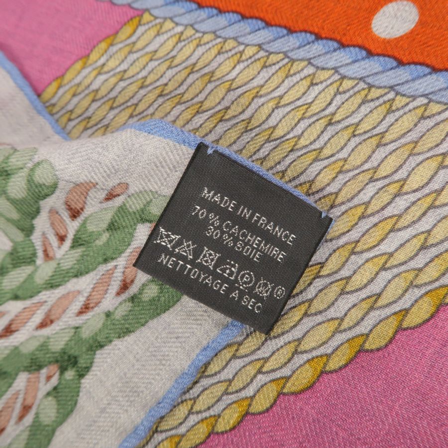 HERMES 絲質/羊絨Scarf 140x140絲巾-7