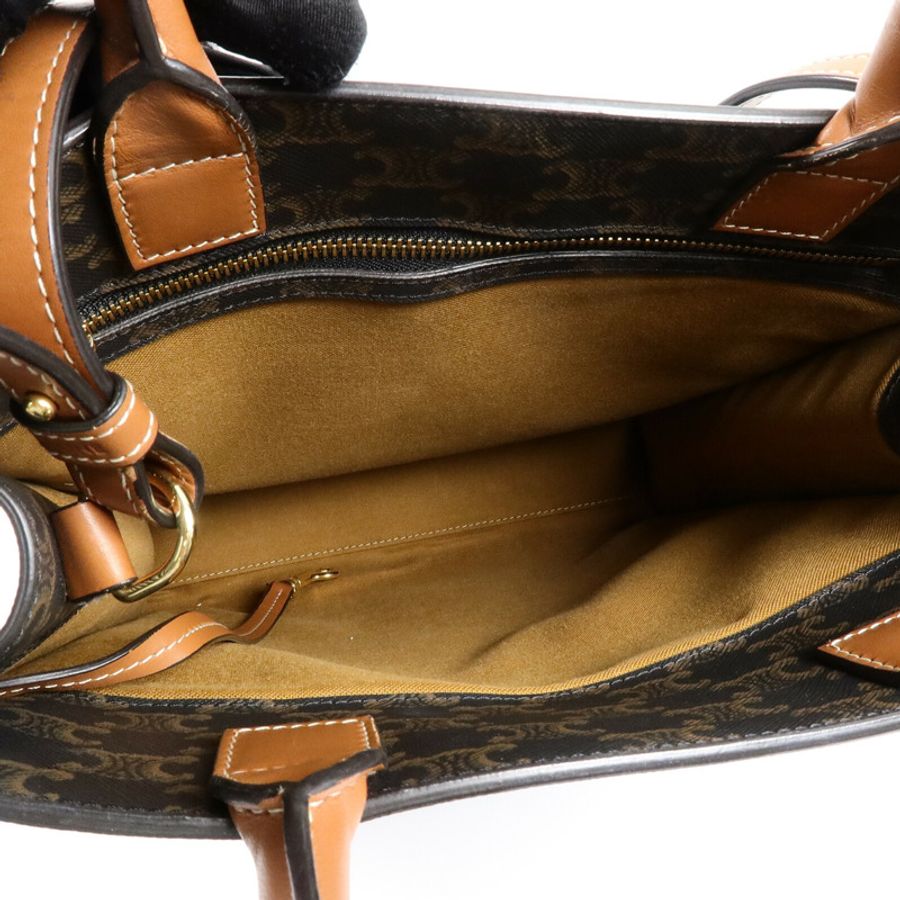 CELINE 塗層帆布Triomphe Cabas Tote Bag手挽肩背兩用袋-4