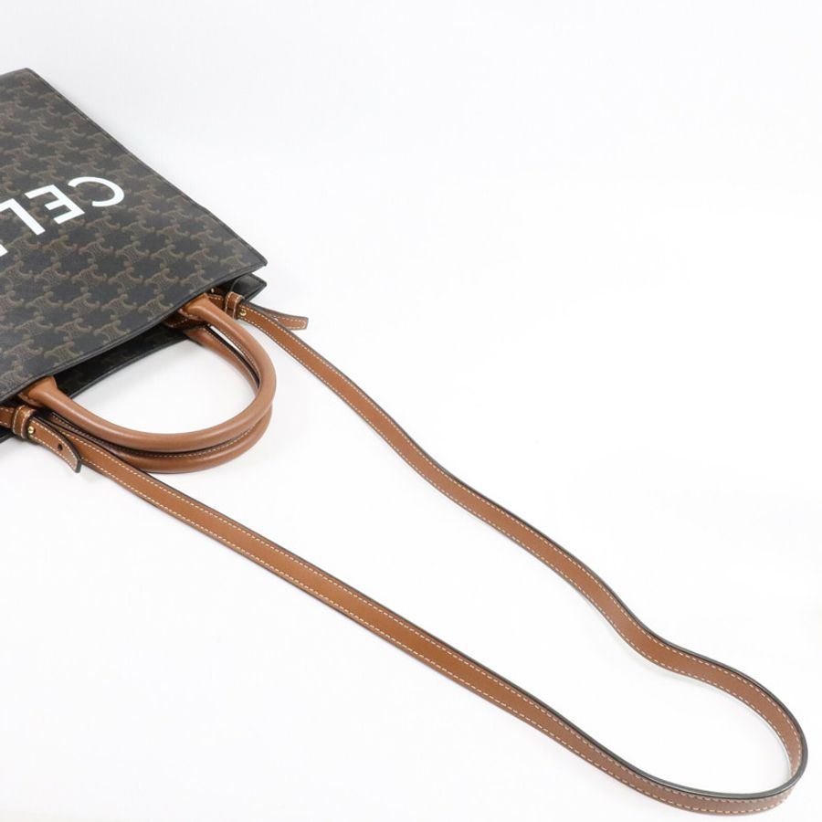 CELINE 塗層帆布Triomphe Cabas Tote Bag手挽肩背兩用袋-6