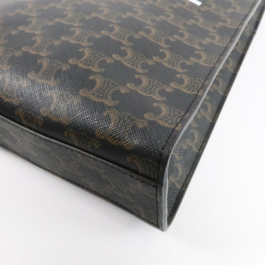 CELINE 塗層帆布Triomphe Cabas Tote Bag手挽肩背兩用袋-8