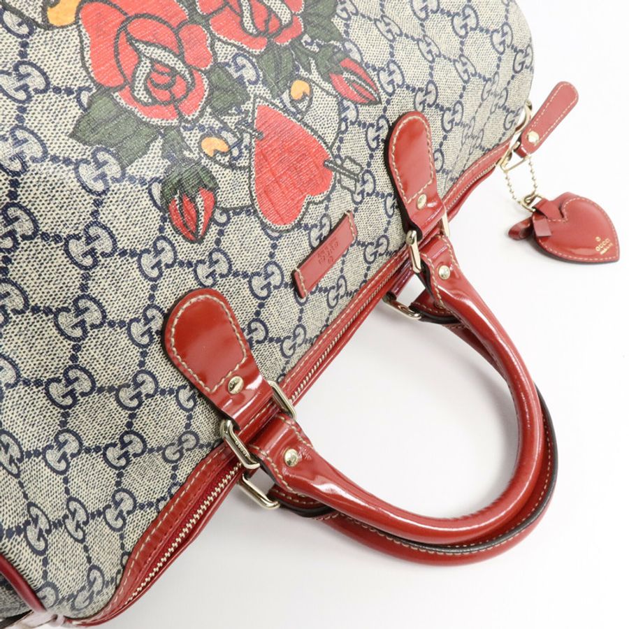GUCCI 塗層帆布Boston Bag手挽袋-8