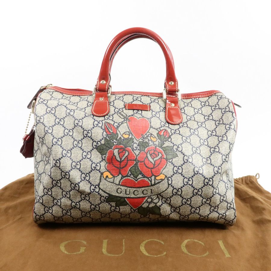 GUCCI 塗層帆布Boston Bag手挽袋-9