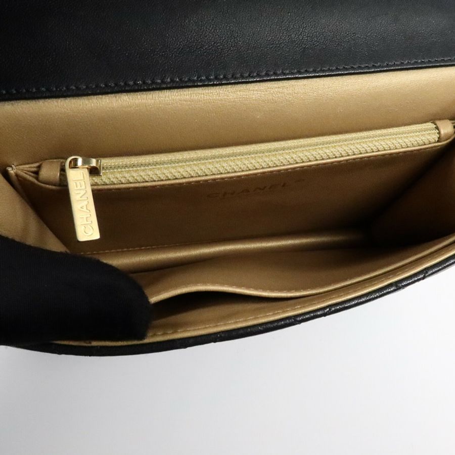 CHANEL 牛皮皮革Pearl Flap Bag鏈帶肩背袋-4