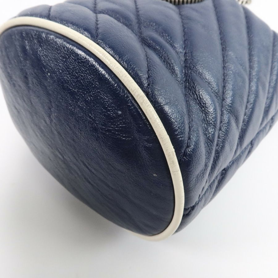 GUCCI 牛皮皮革BB Marmont Bucket鏈帶肩背袋-10