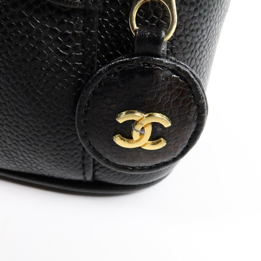CHANEL 牛皮皮革Vintage Vanity手挽袋-6