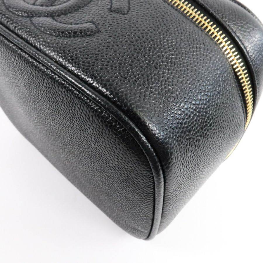 CHANEL 牛皮皮革Vintage Vanity手挽袋-10