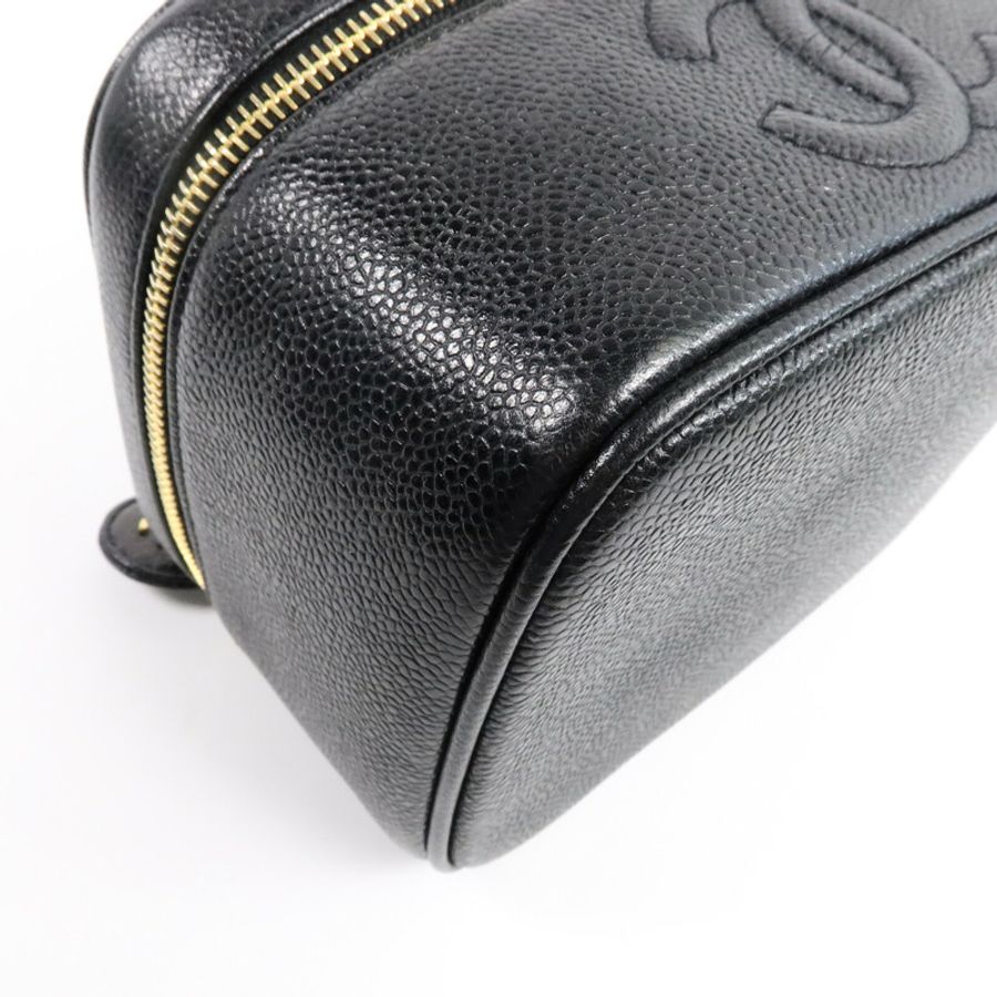 CHANEL 牛皮皮革Vintage Vanity手挽袋-11