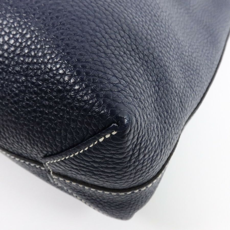 HERMES Clemence皮革Double Sens 28肩背袋/手挽袋Blue Nyui/Azalee-8