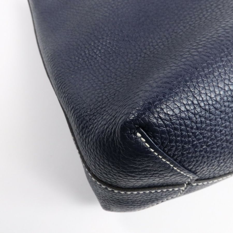 HERMES Clemence皮革Double Sens 28肩背袋/手挽袋Blue Nyui/Azalee-9