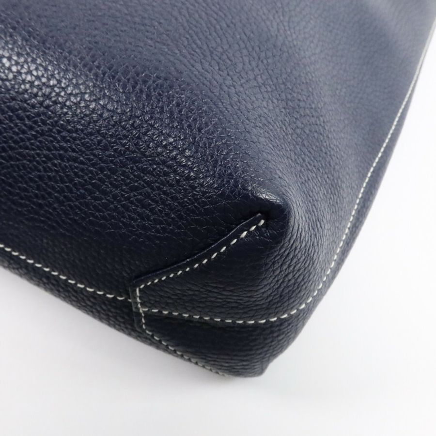 HERMES Clemence皮革Double Sens 28肩背袋/手挽袋Blue Nyui/Azalee-10