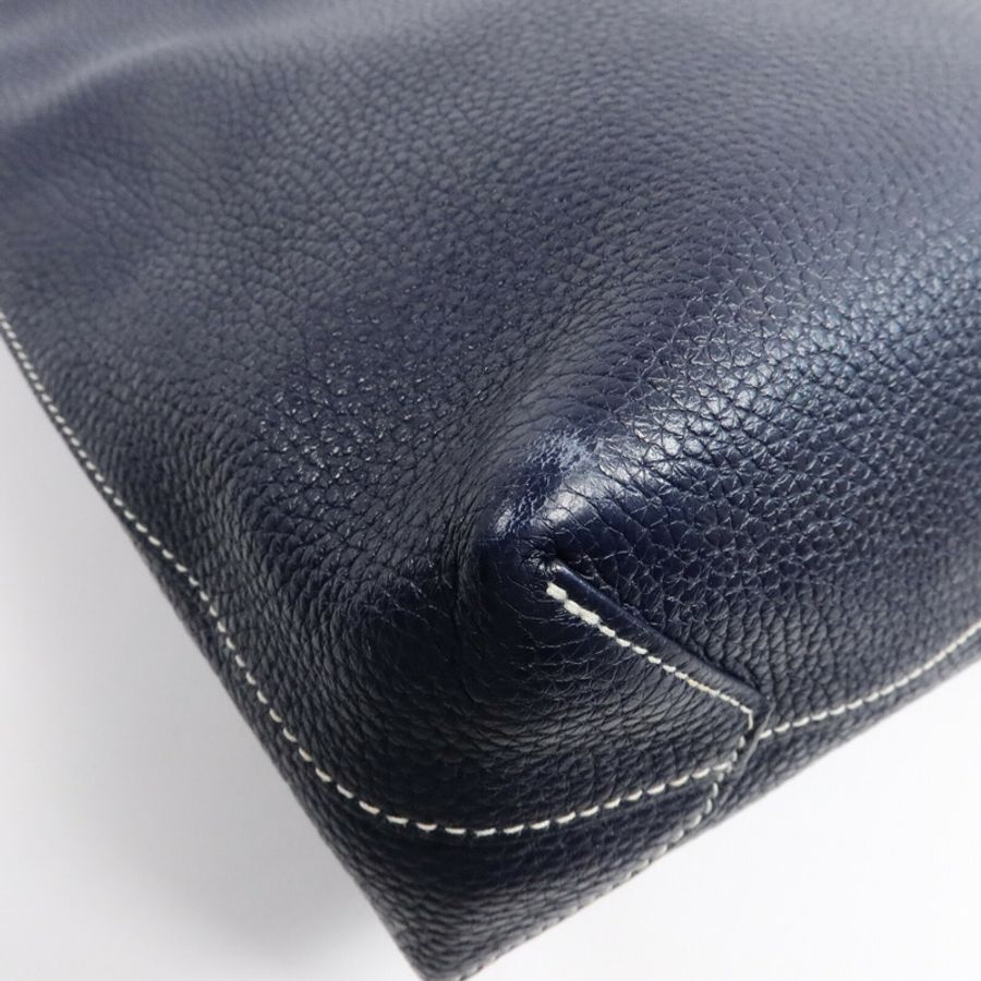 HERMES Clemence皮革Double Sens 28肩背袋/手挽袋Blue Nyui/Azalee-11