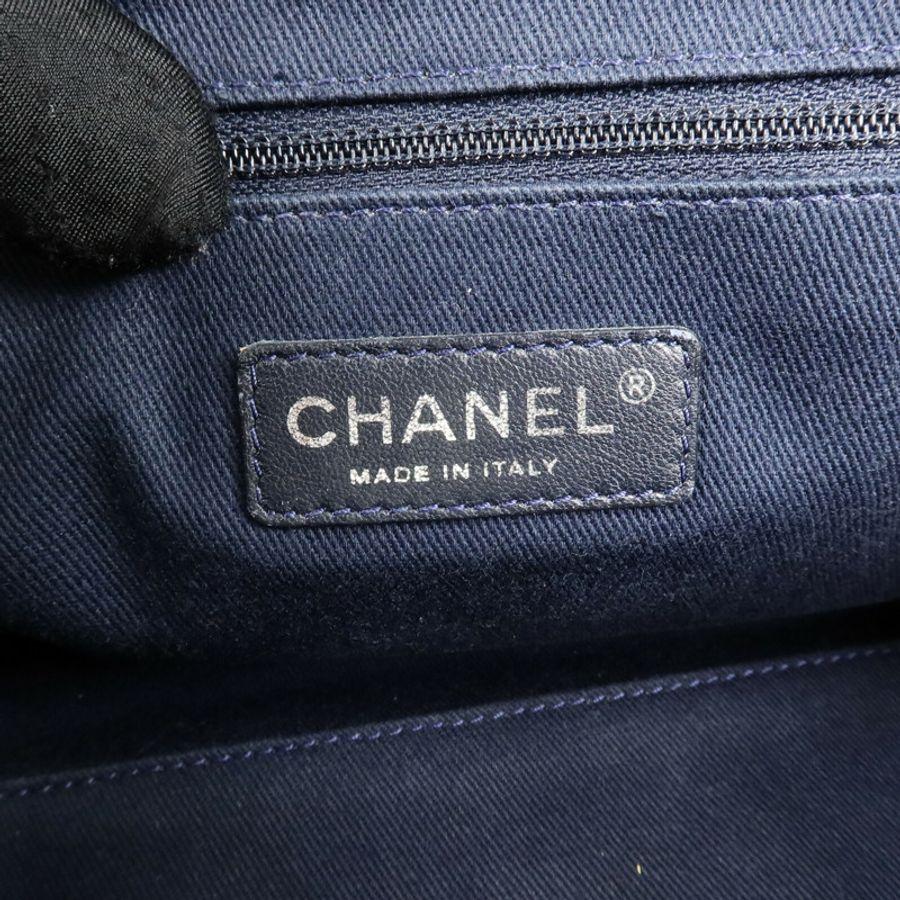CHANEL 牛仔布Deauville Chain Tote手挽肩背兩用袋-5