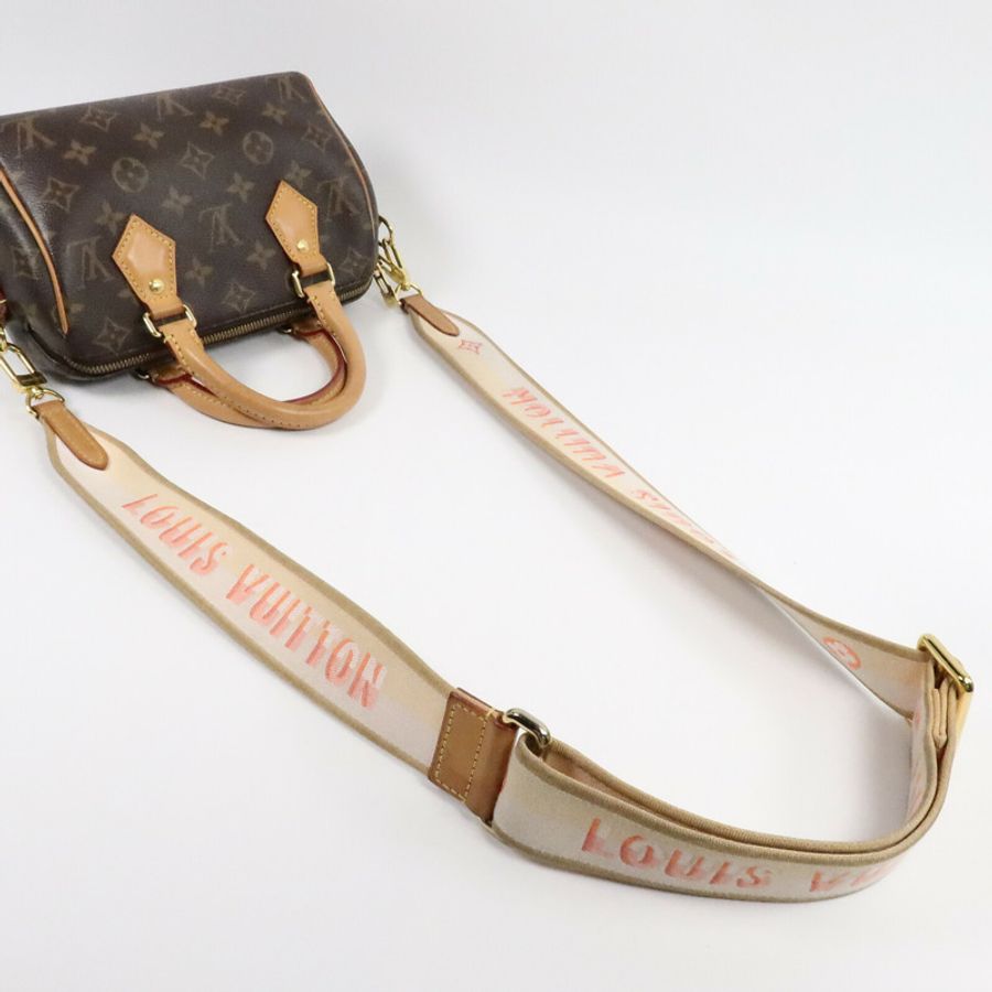 LOUIS VUITTON Monogram Speedy Bandouliere 20金扣手挽肩背兩用袋-7