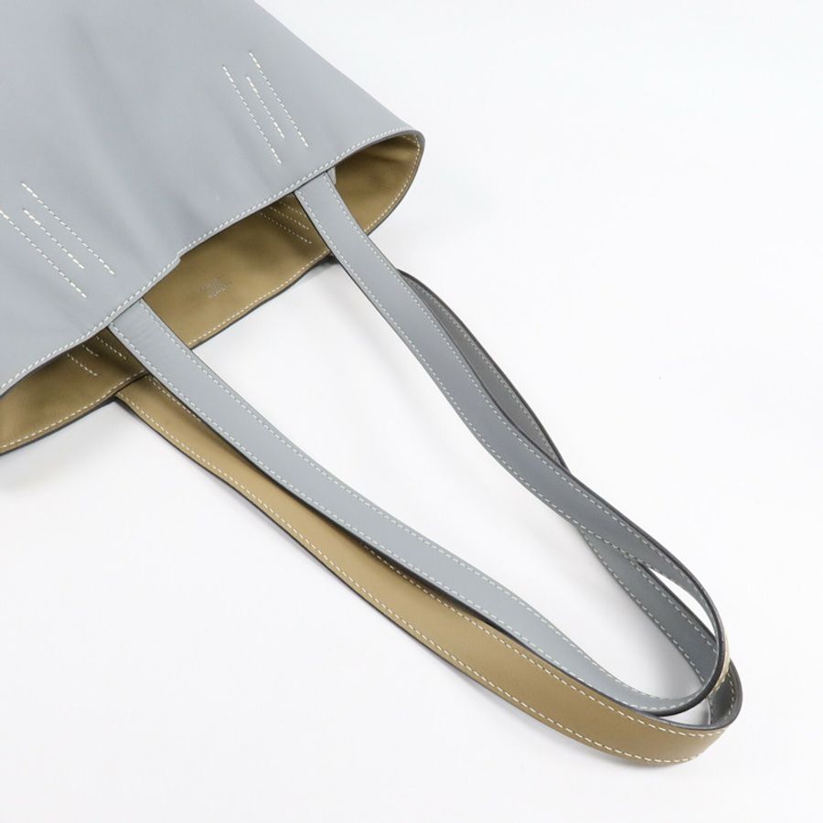 HERMES Swift皮革Double Sens 28肩背袋/手挽袋Gris Pantin/Poussier-8