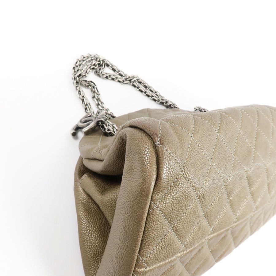 CHANEL 牛皮皮革Just Mademoiselle Bowling Bag鏈帶肩背袋-11