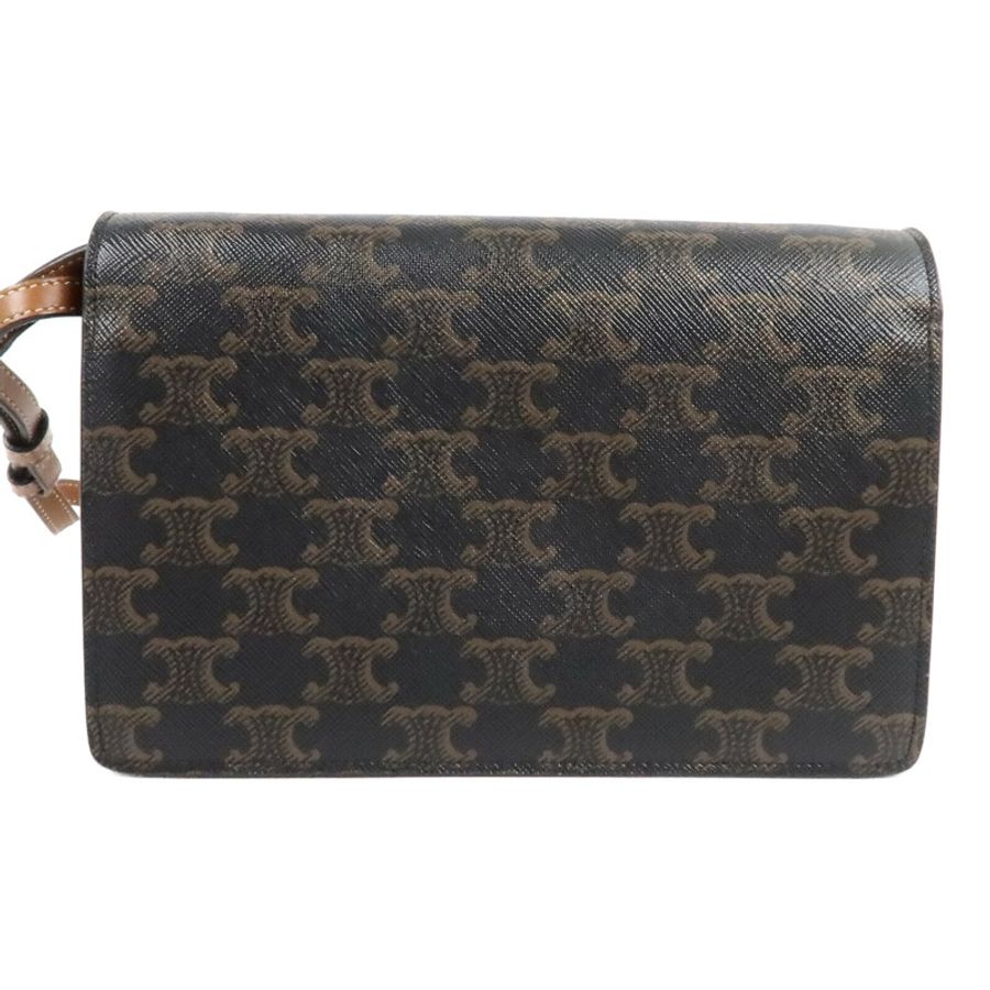CELINE 塗層帆布Duo Wallet On Strap肩背袋-1