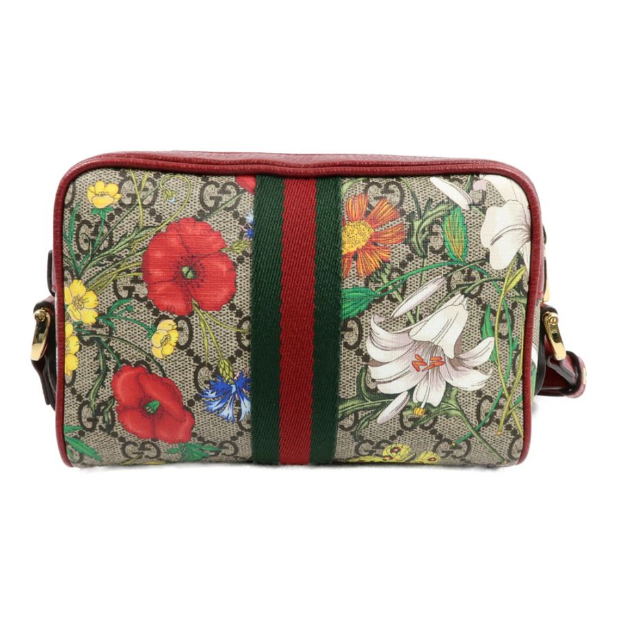 GUCCI 塗層帆布Ophidia GG Supreme Floral肩背袋-1