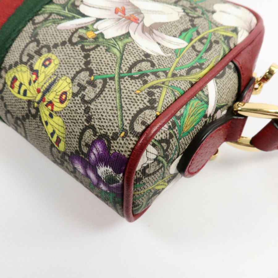 GUCCI 塗層帆布Ophidia GG Supreme Floral肩背袋-10
