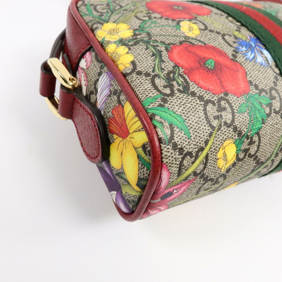 GUCCI 塗層帆布Ophidia GG Supreme Floral肩背袋-11