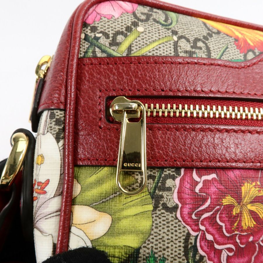 GUCCI 塗層帆布Ophidia GG Supreme Floral肩背袋-13