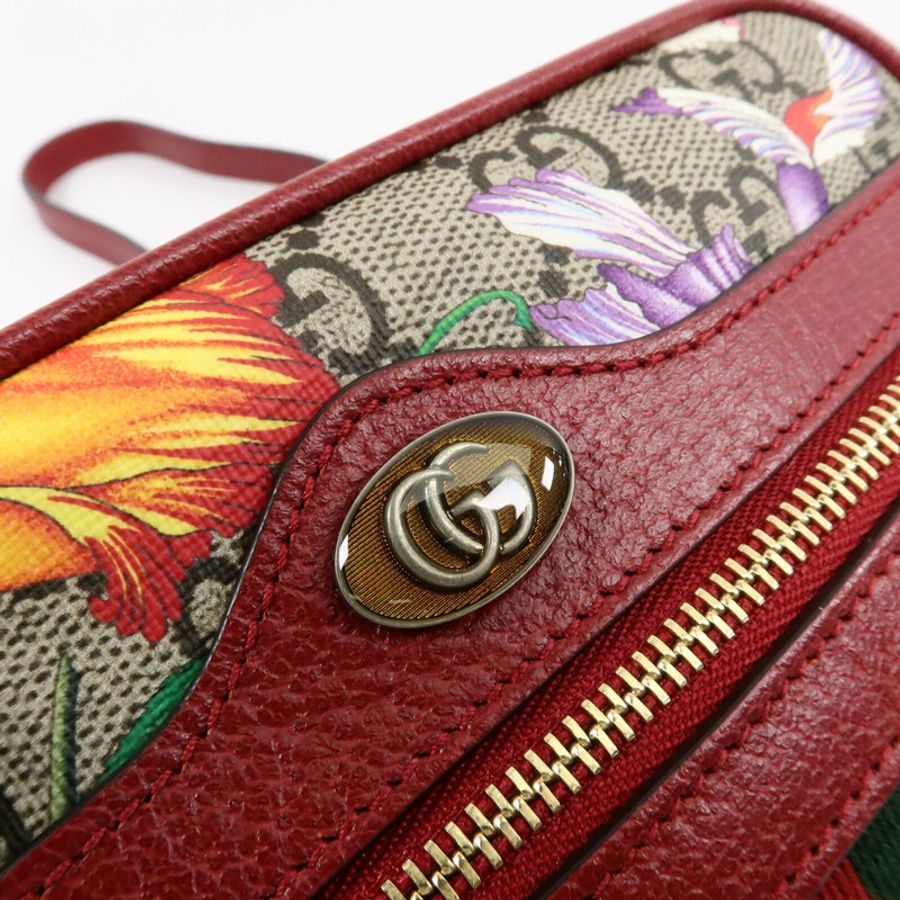 GUCCI 塗層帆布Ophidia GG Supreme Floral肩背袋-14