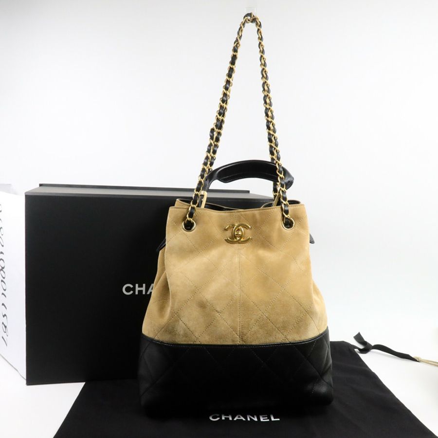 CHANEL 麂皮皮革25A Suede Hobo手挽肩背兩用袋-9
