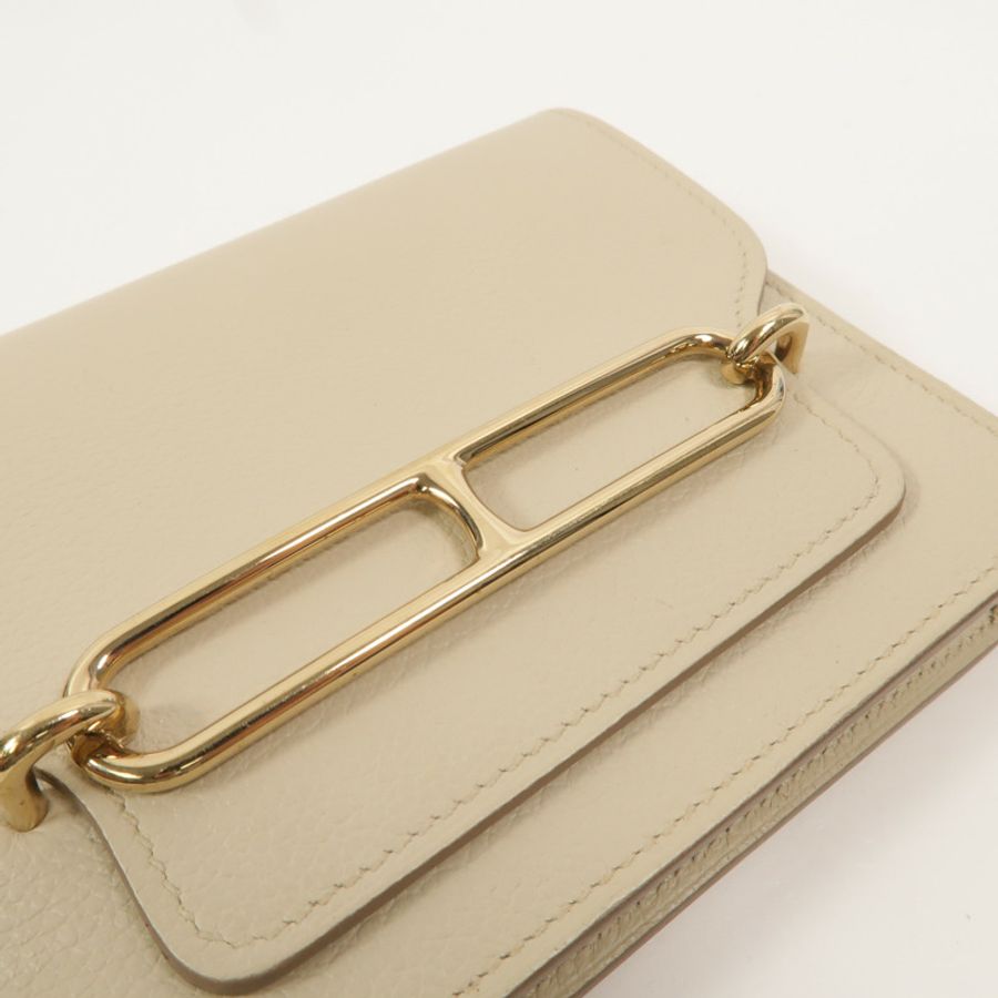 HERMES Evercolor皮革Roulis Slim手拿包Beton-11